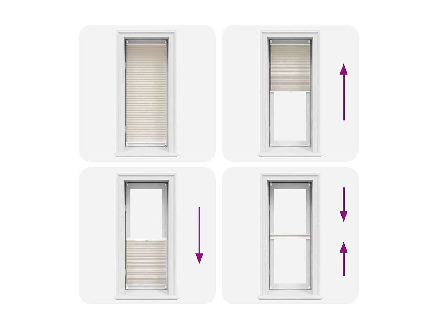 Estor plisado 40x125 cm Crema