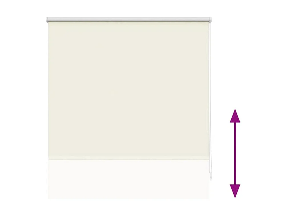 Estor enrollable opaco 100 x 175 cm color crema