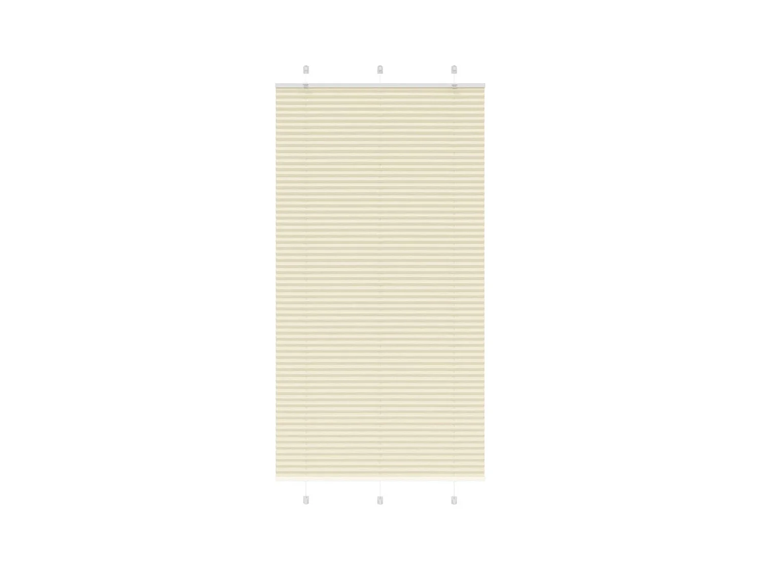 Tenda plissettata color crema 105x200cm larghezza tessuto 104,4cm poliestere