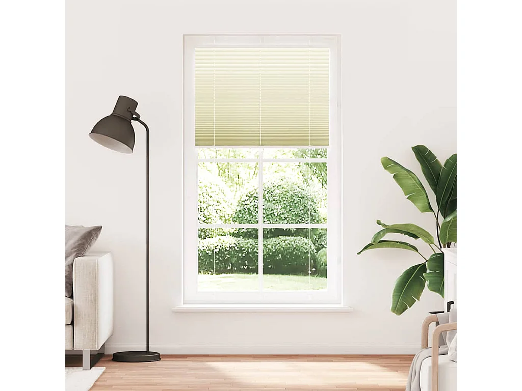 Tenda plissettata color crema 105x200cm larghezza tessuto 104,4cm poliestere