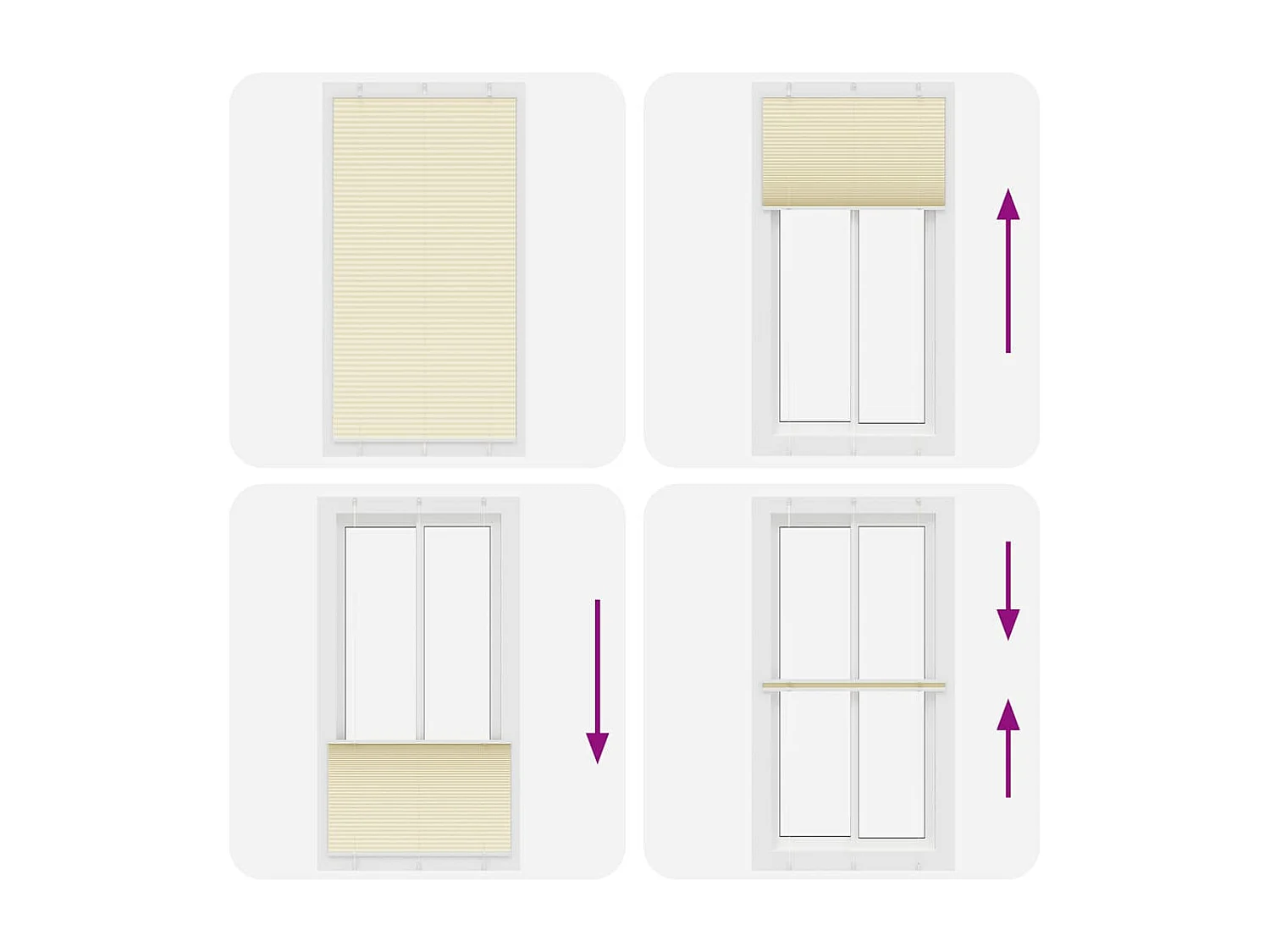 Tenda plissettata color crema 105x200cm larghezza tessuto 104,4cm poliestere