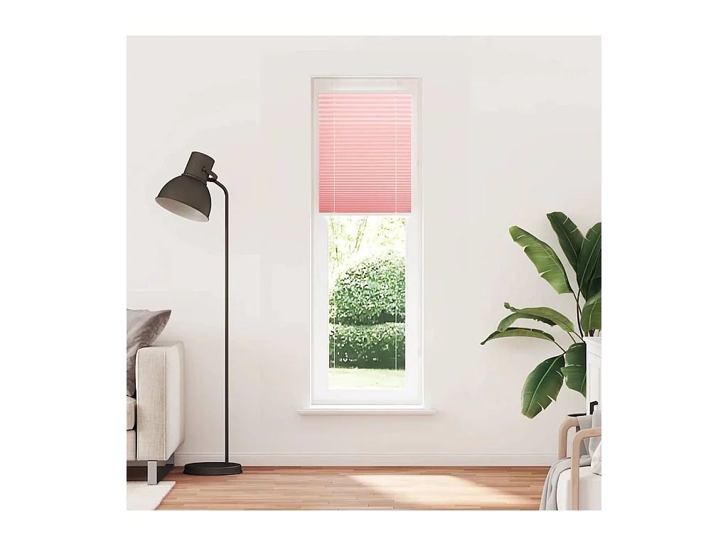 Tenda plissettata rosa 55x200 cm larghezza tessuto 54,4 cm poliestere