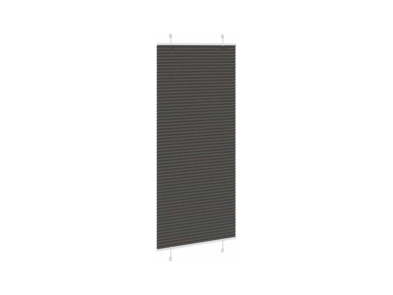 Store plissé noir 100x200 cm largeur du tissu 99,4 cm polyester