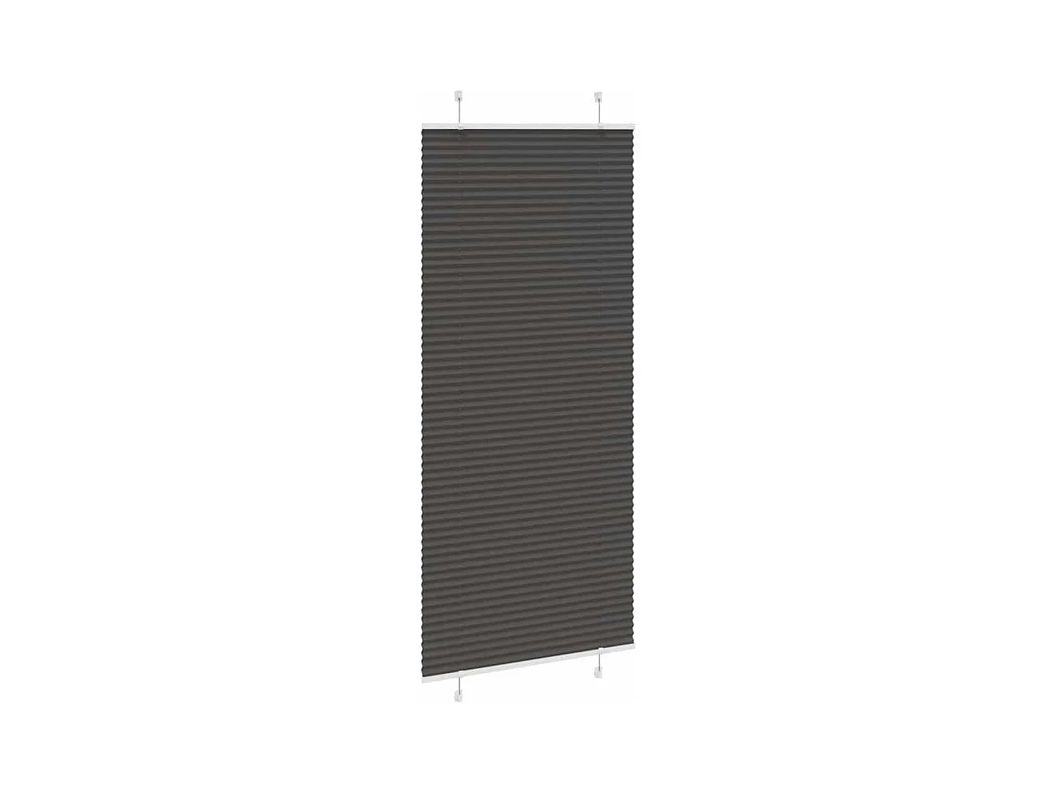 Store plissé noir 100x200 cm largeur du tissu 99,4 cm polyester