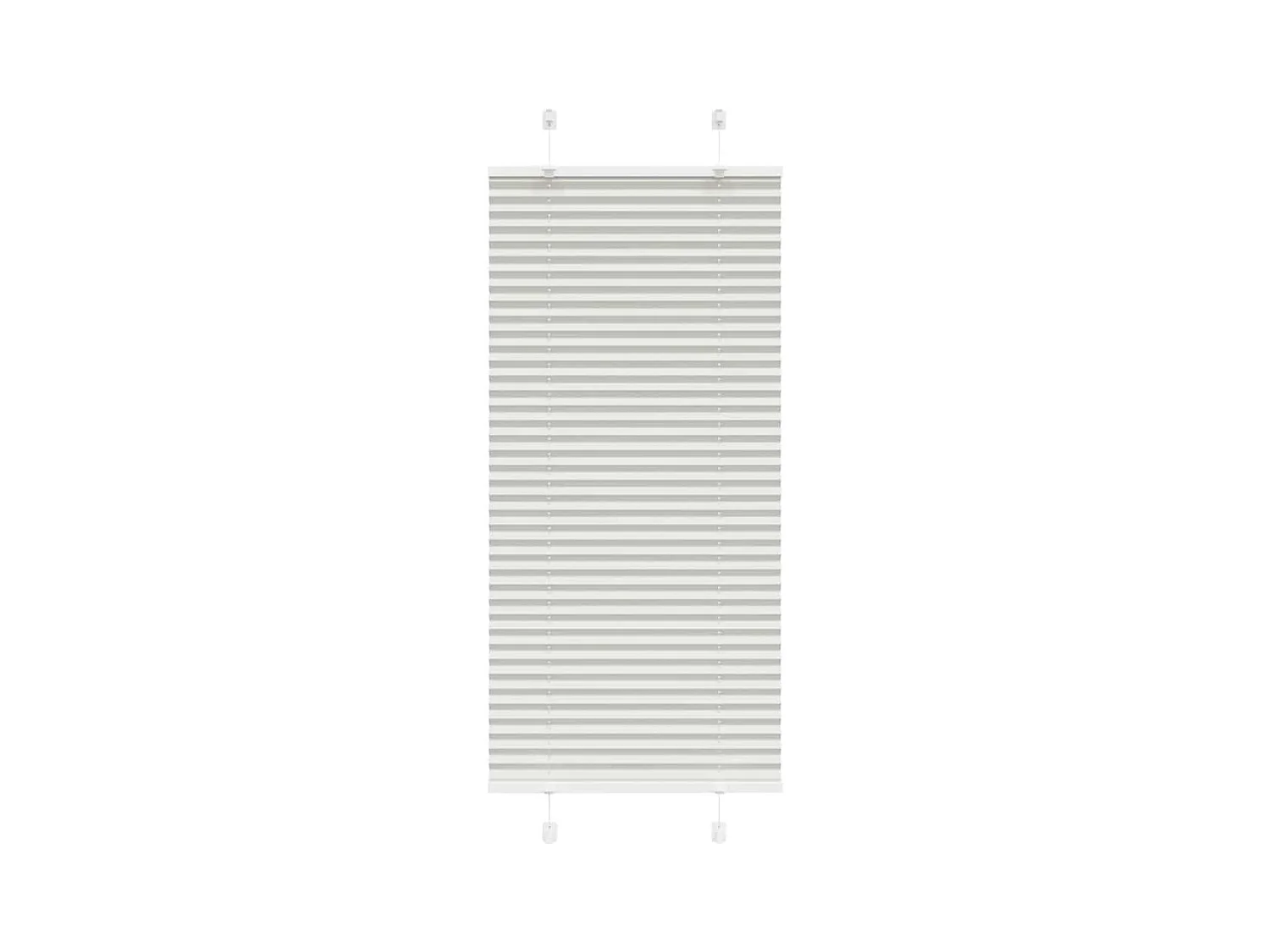 Lichtgrijs plisségordijn 65x100 cm stofbreedte 64,4 cm