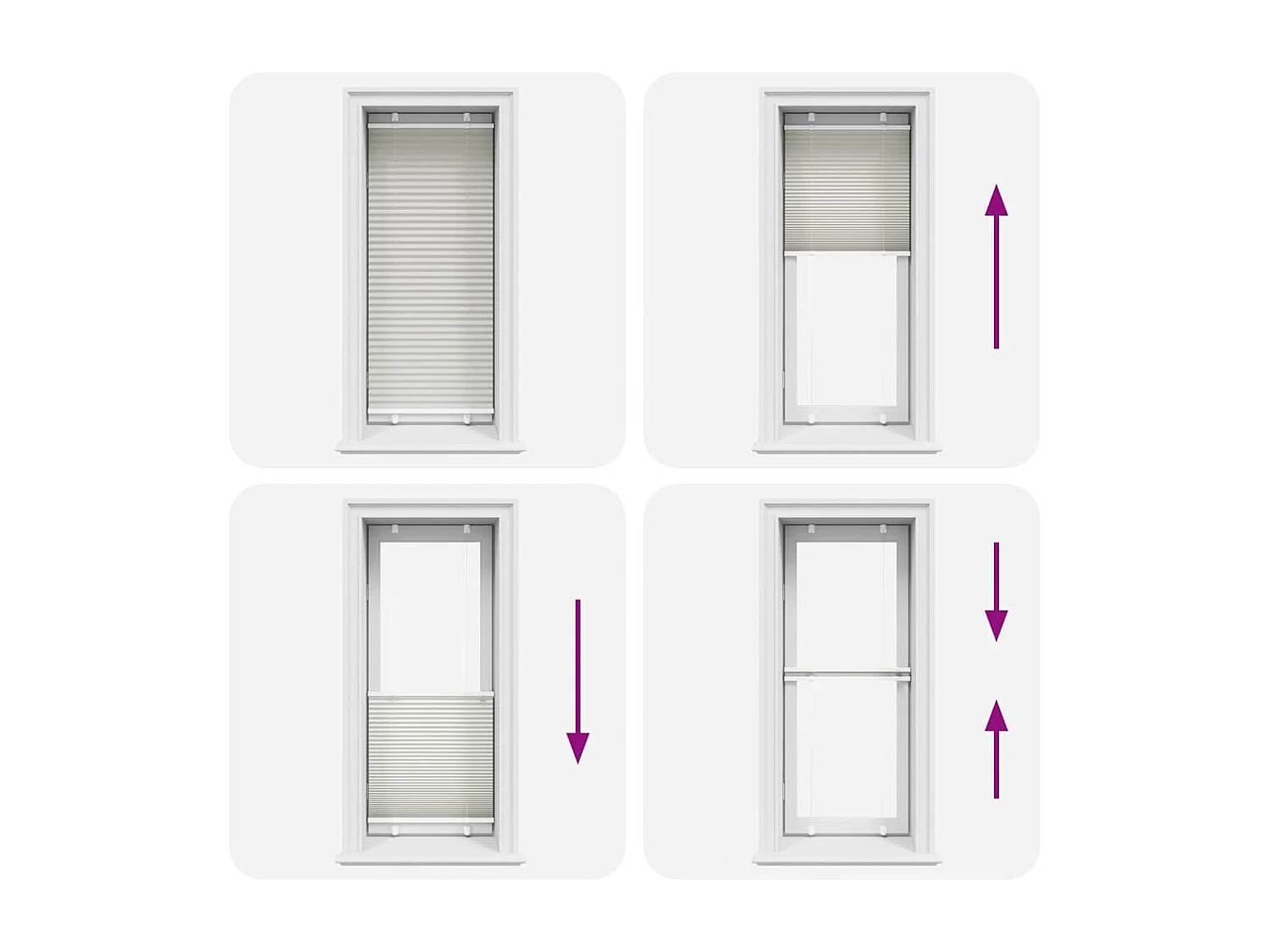 Store plissé gris clair 65x100 cm largeur du tissu 64,4 cm