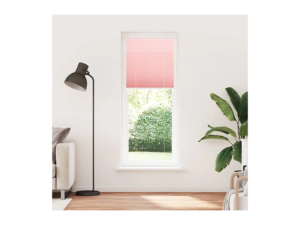 Tenda plissettata rosa 70x200 cm larghezza tessuto 69,4 cm poliestere