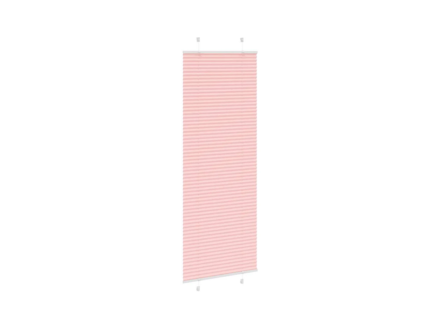 Tenda plissettata rosa 70x200 cm larghezza tessuto 69,4 cm poliestere