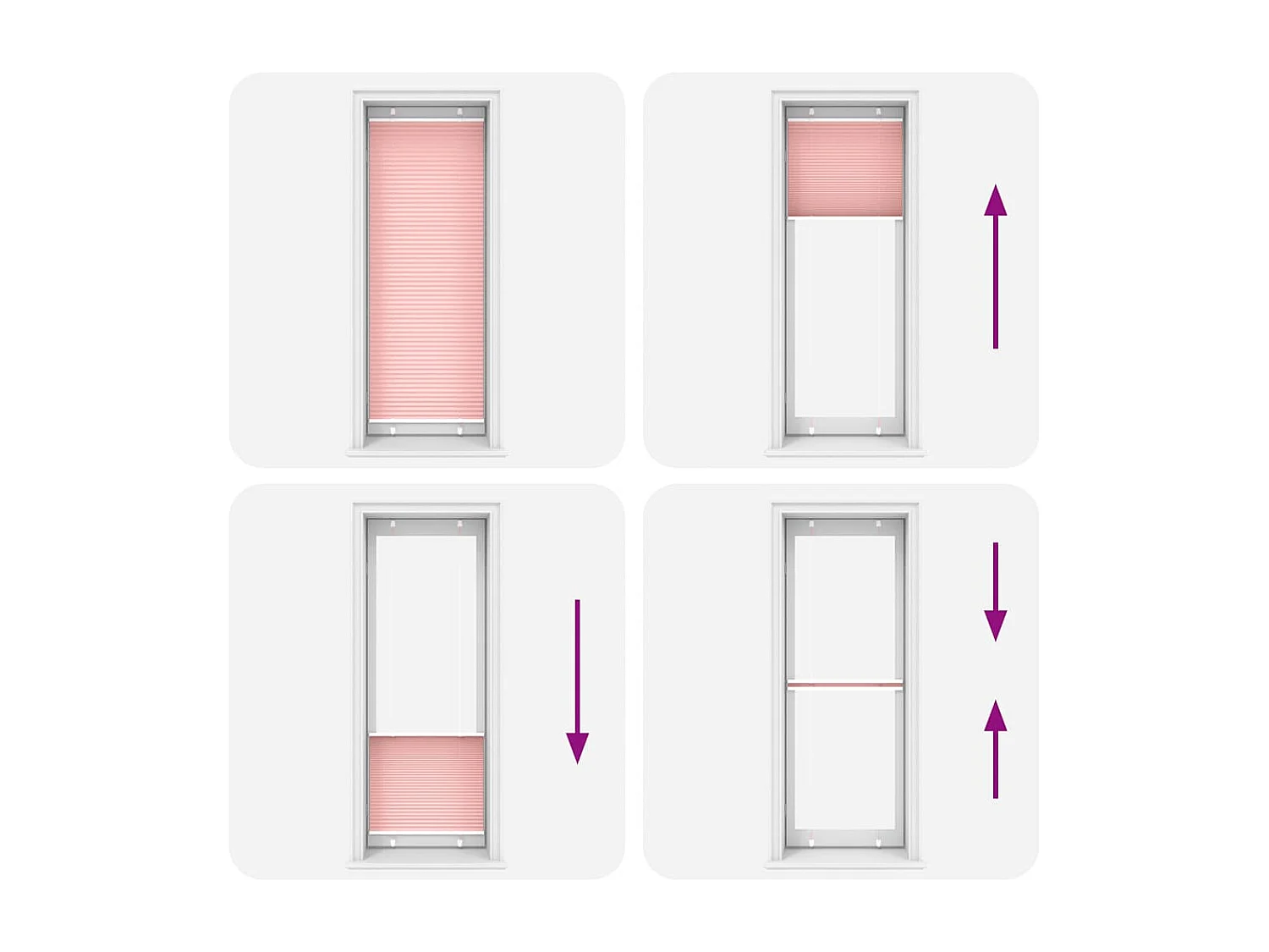 Tenda plissettata rosa 70x200 cm larghezza tessuto 69,4 cm poliestere