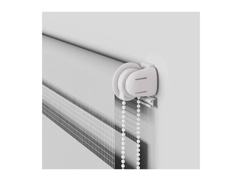 Tessuto per tenda zebra grigio chiaro larghezza 125,9 cm poliestere