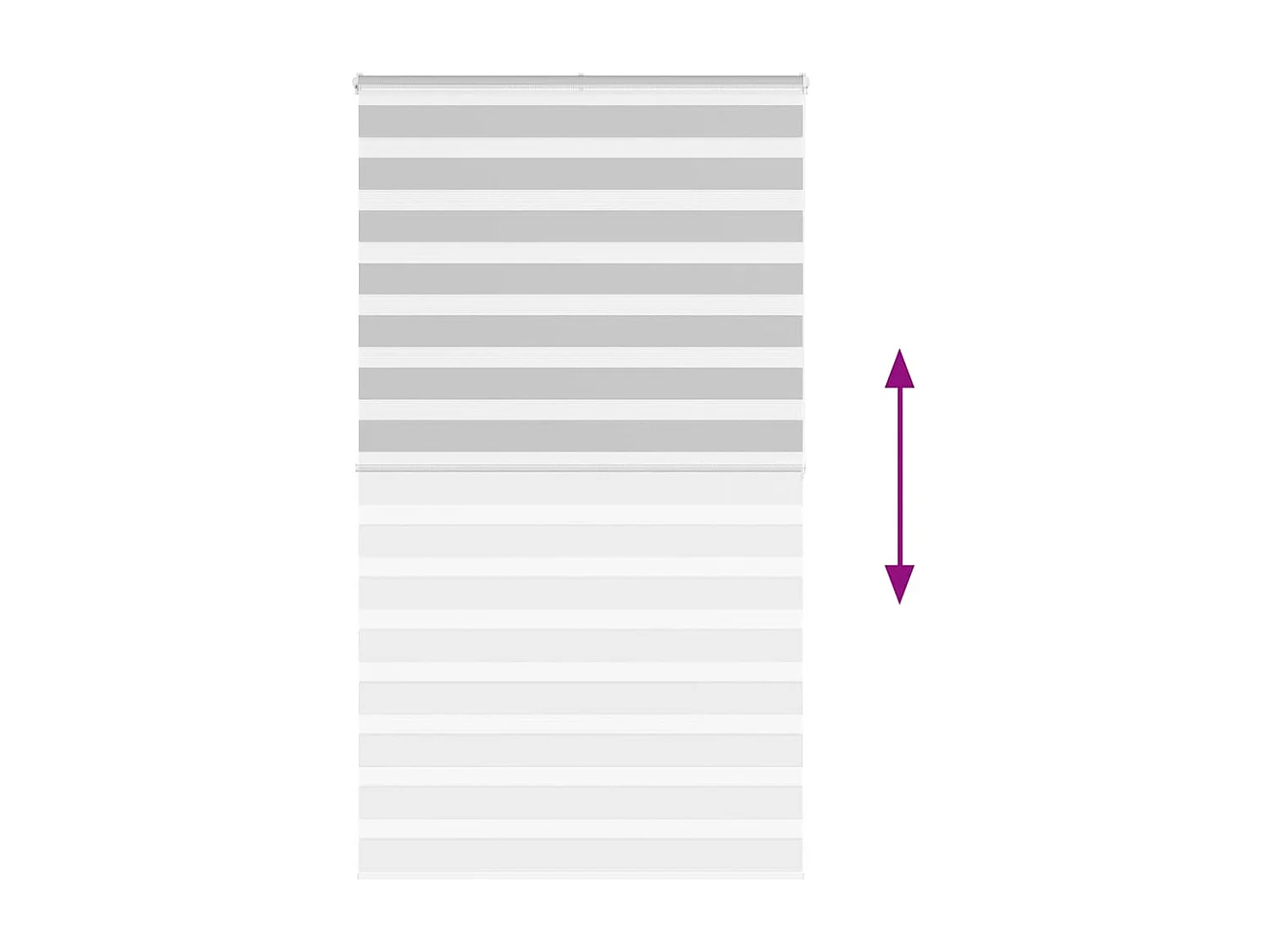 Lichtgrijze zebragordijnstof breedte 125,9 cm polyester