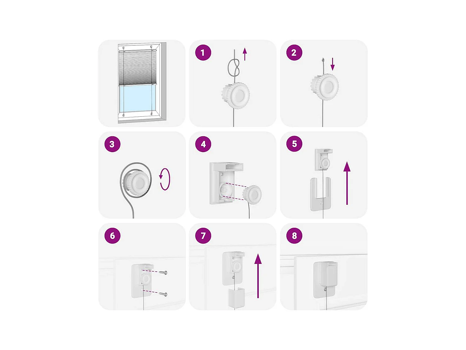 Witte plisségordijn 100x100 cm stofbreedte 99,4 cm polyester