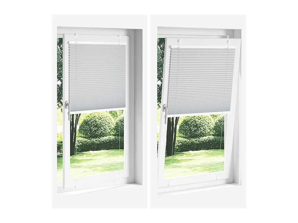 Witte plisségordijn 100x100 cm stofbreedte 99,4 cm polyester