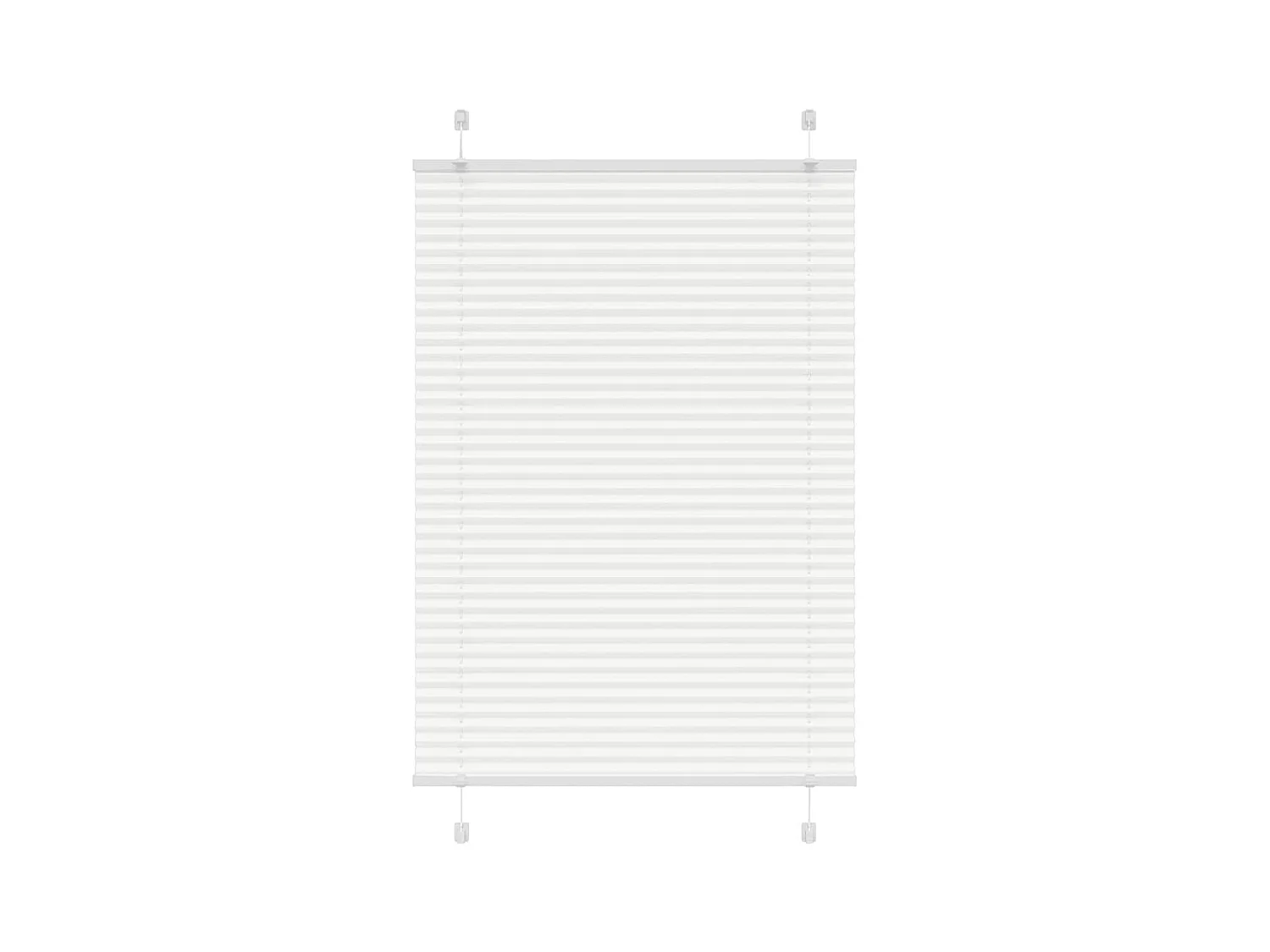 Store plissé blanc 100x100 cm largeur du tissu 99,4cm polyester