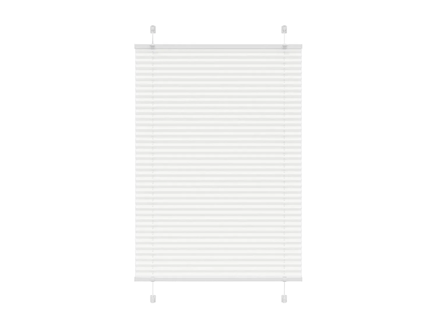 Witte plisségordijn 100x100 cm stofbreedte 99,4 cm polyester