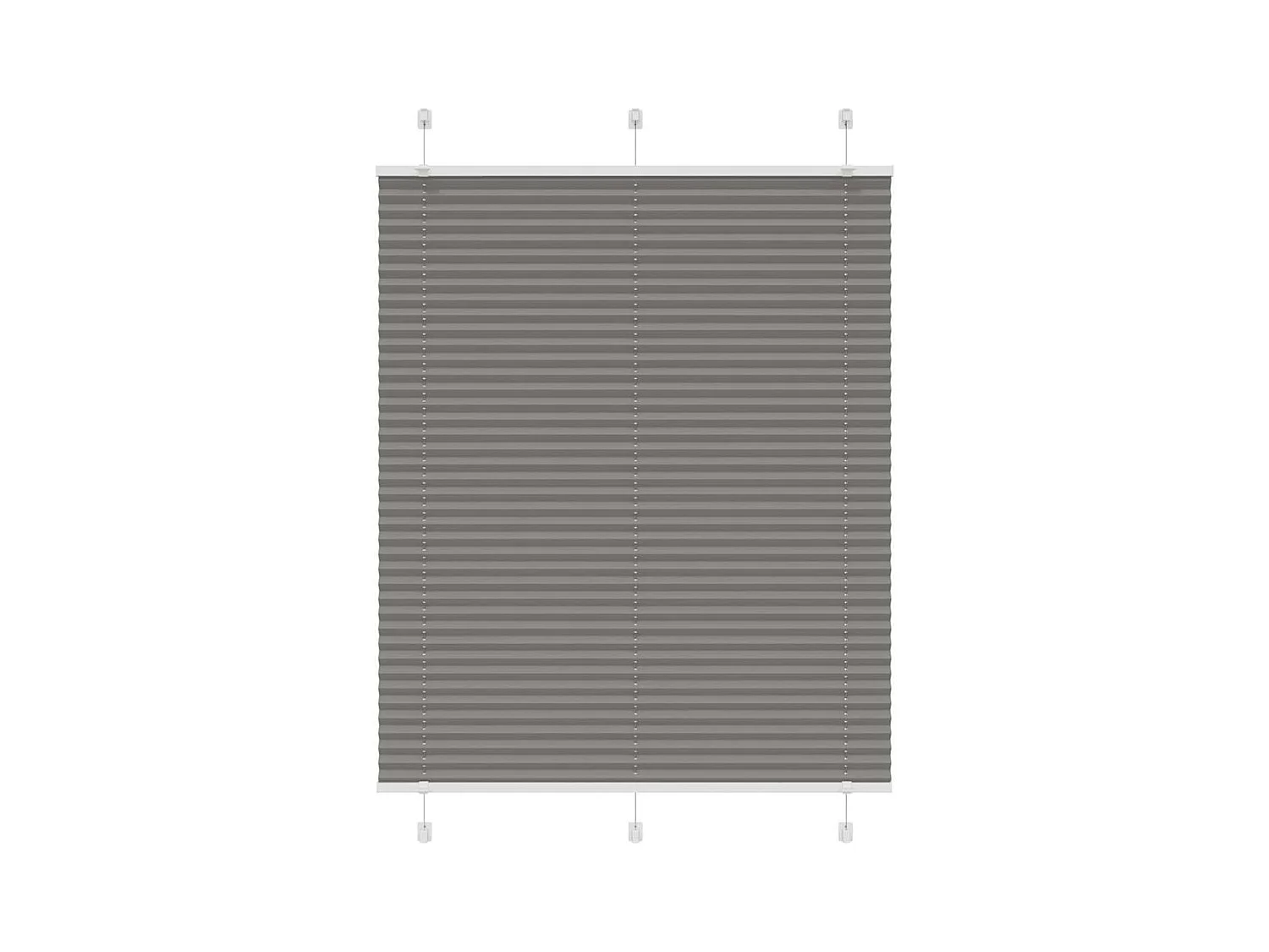 Antraciet plisségordijn 110x100 cm stofbreedte 109,4 cm