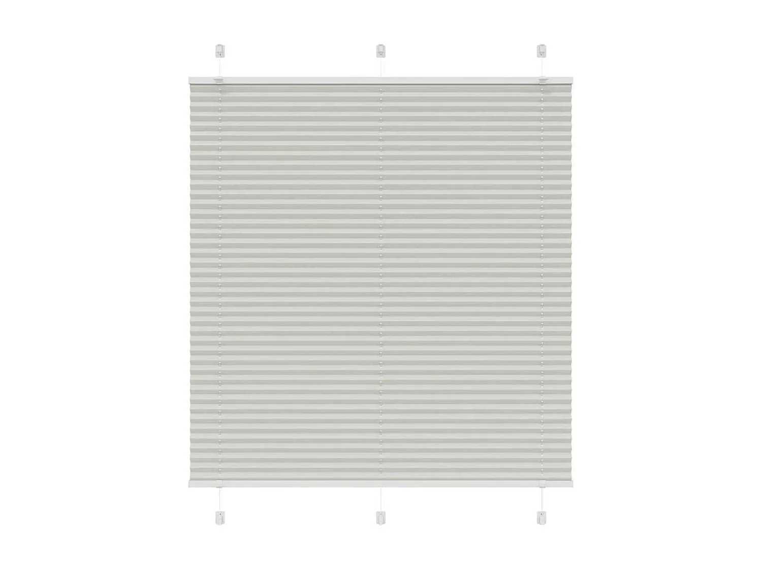 Store plissé gris clair 115x100cm largeur du tissu 114,4cm