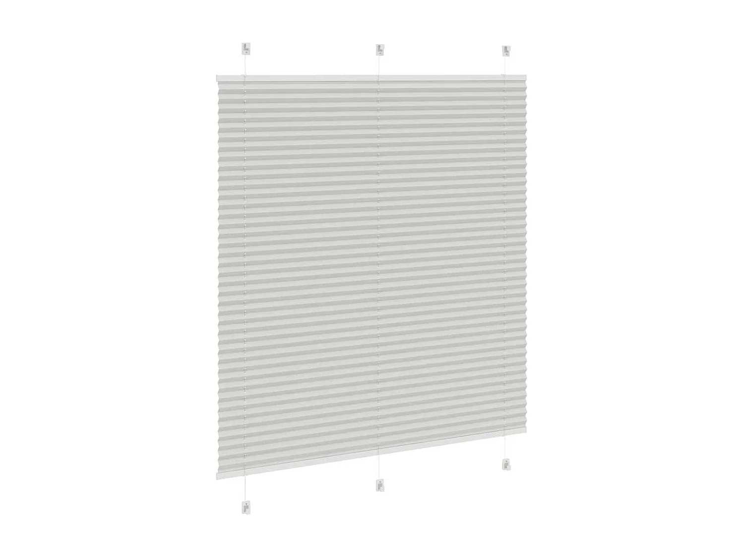 Store plissé gris clair 115x100cm largeur du tissu 114,4cm
