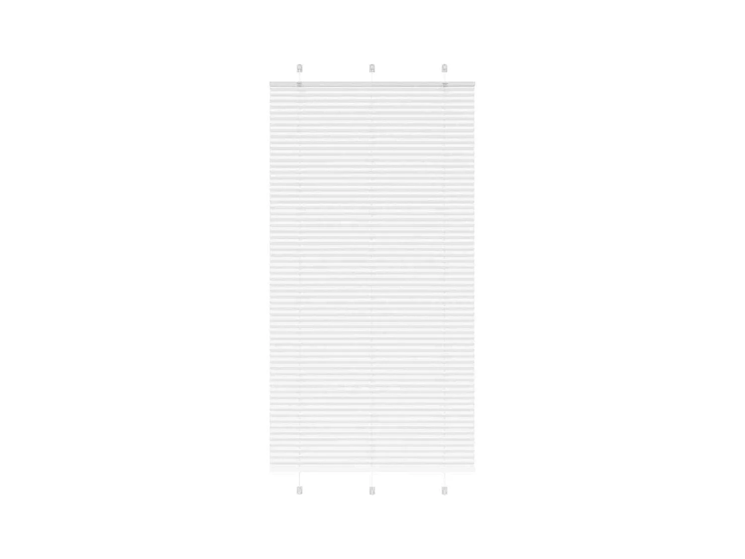 Tenda plissettata bianca 105x200cm larghezza tessuto 104,4cm poliestere