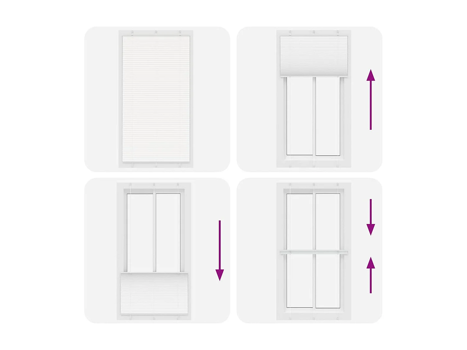 Estor plisado blanco 105x200cm ancho tela 104,4cm poliéster