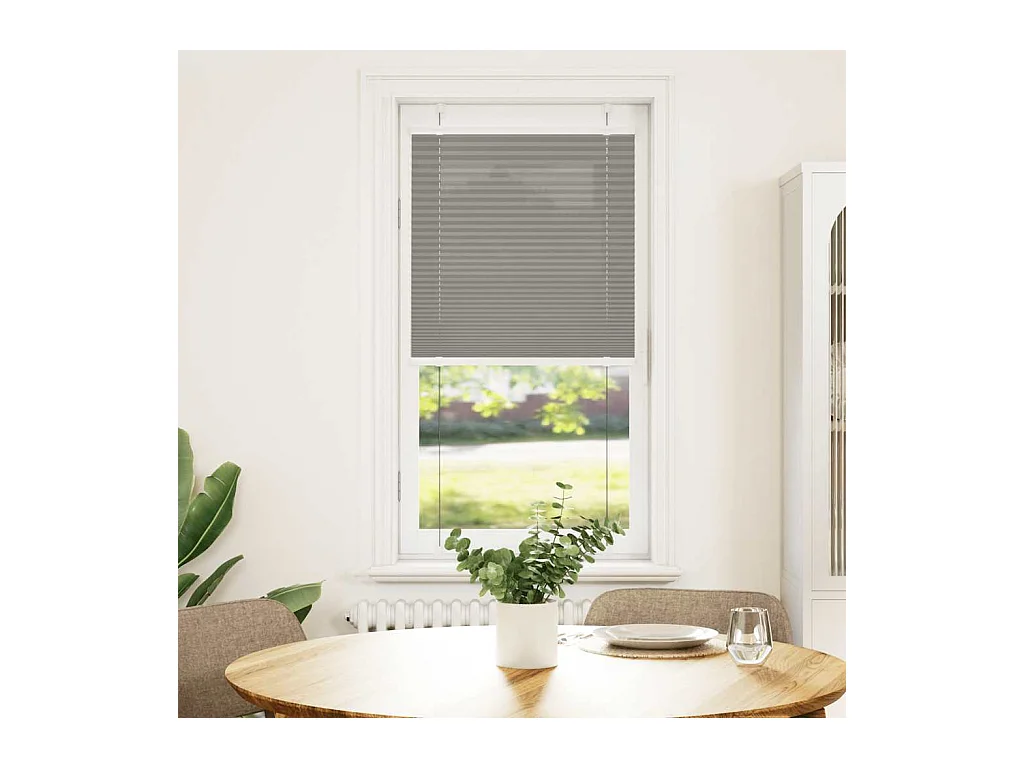 Store plissé anthracite 65x100 cm largeur du tissu 64,4 cm