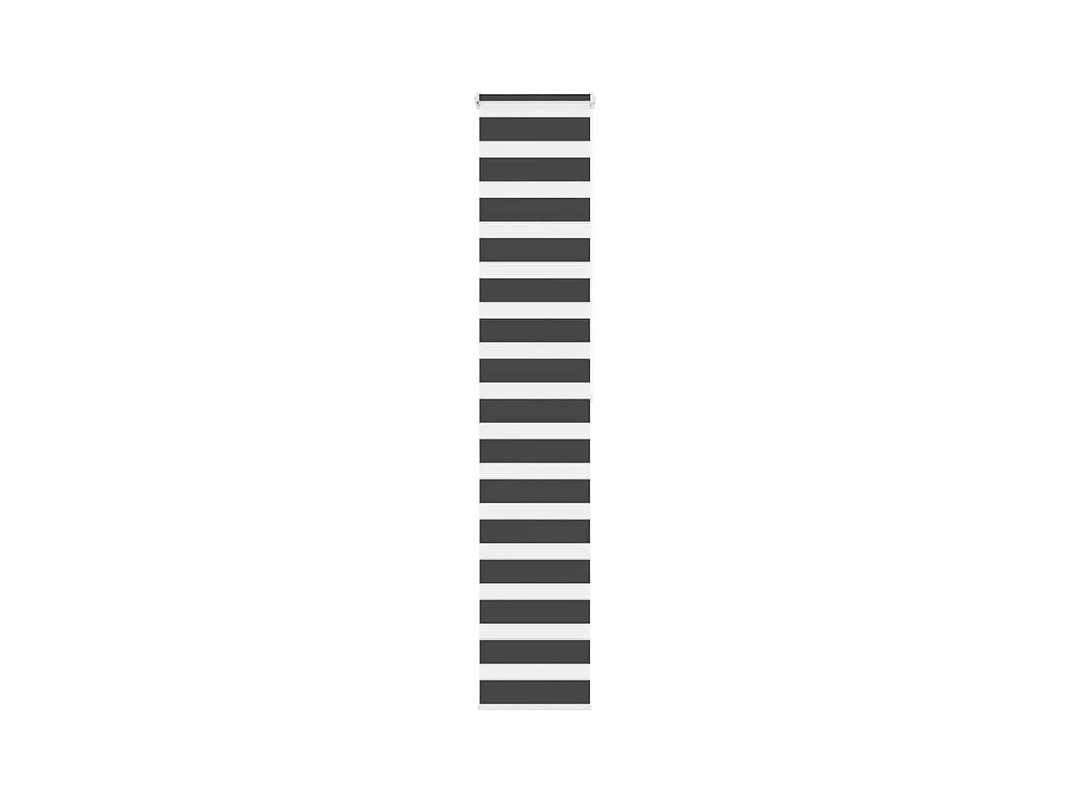 Tenda a rullo zebrata nera 50x200 cm larghezza tessuto 45,9 cm poliestere
