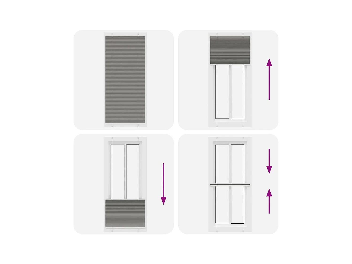 Antraciet plisségordijn 100x200 cm stofbreedte 99,4 cm