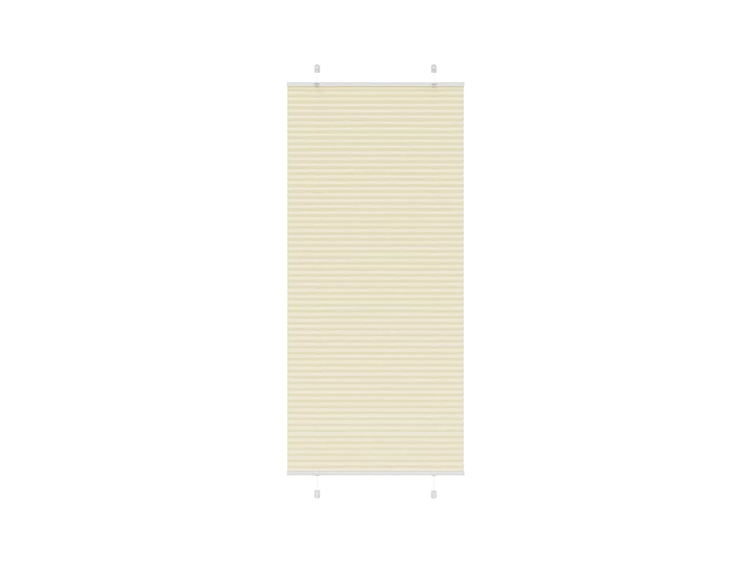 Store plissé crème 95x200 cm largeur du tissu 94,4 cm polyester