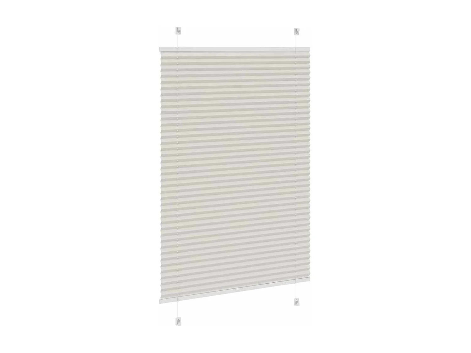 Store plissé gris clair 85x100 cm largeur du tissu 84,4 cm
