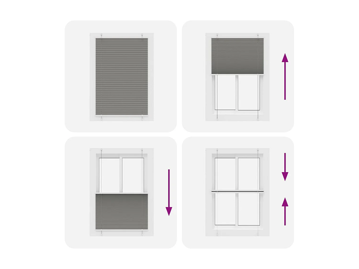 Store plissé anthracite 100x100 cm largeur du tissu 99,4 cm