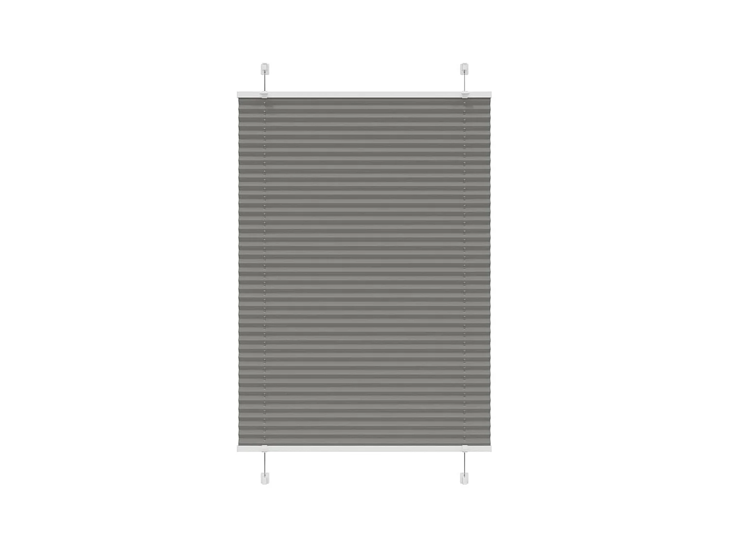 Tenda plissettata antracite 100x100 cm larghezza tessuto 99,4 cm