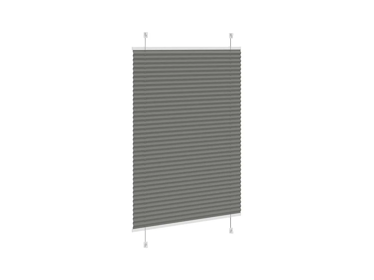 Tenda plissettata antracite 100x100 cm larghezza tessuto 99,4 cm