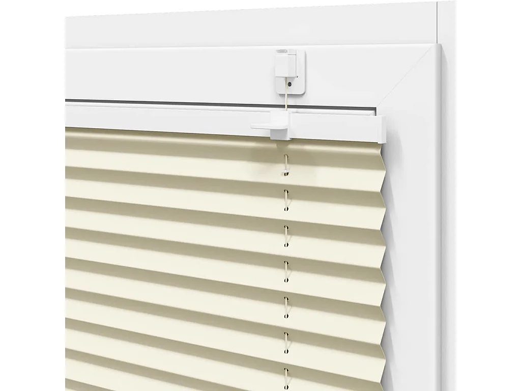 Crèmekleurige plisségordijn 55x150 cm stofbreedte 54,4 cm polyester