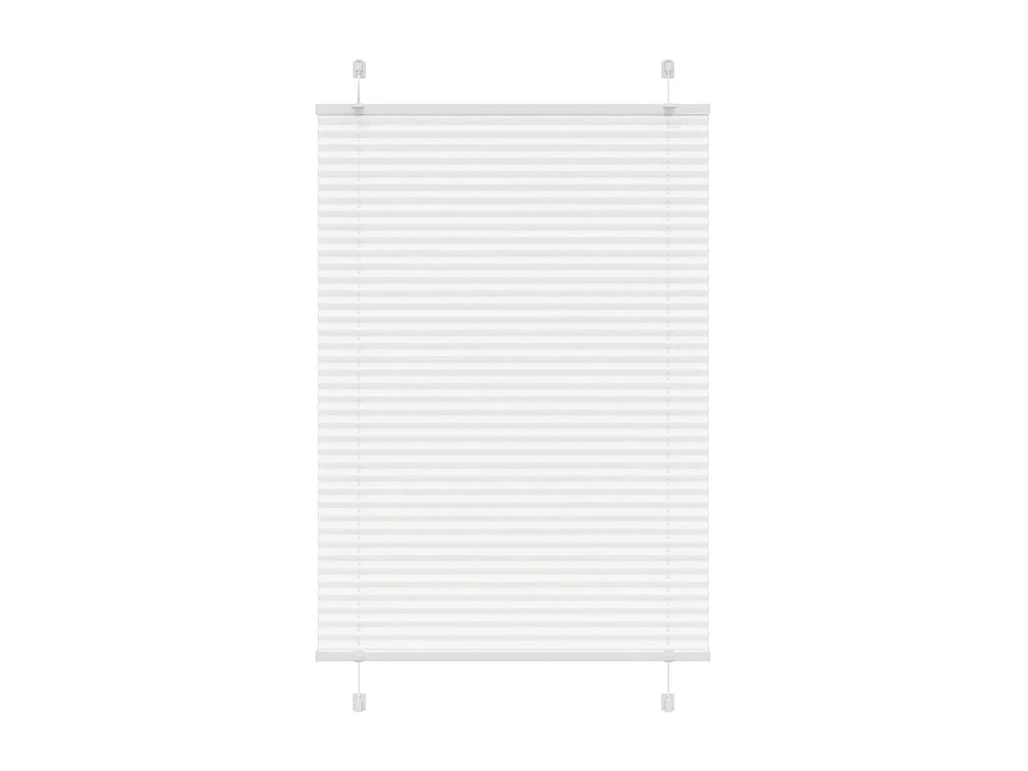 Tenda plissettata bianca 90x100 cm larghezza tessuto 89,4 cm poliestere