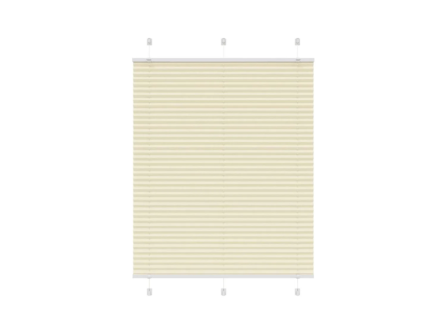 Tenda plissettata color crema 105x150cm larghezza tessuto 104,4cm poliestere