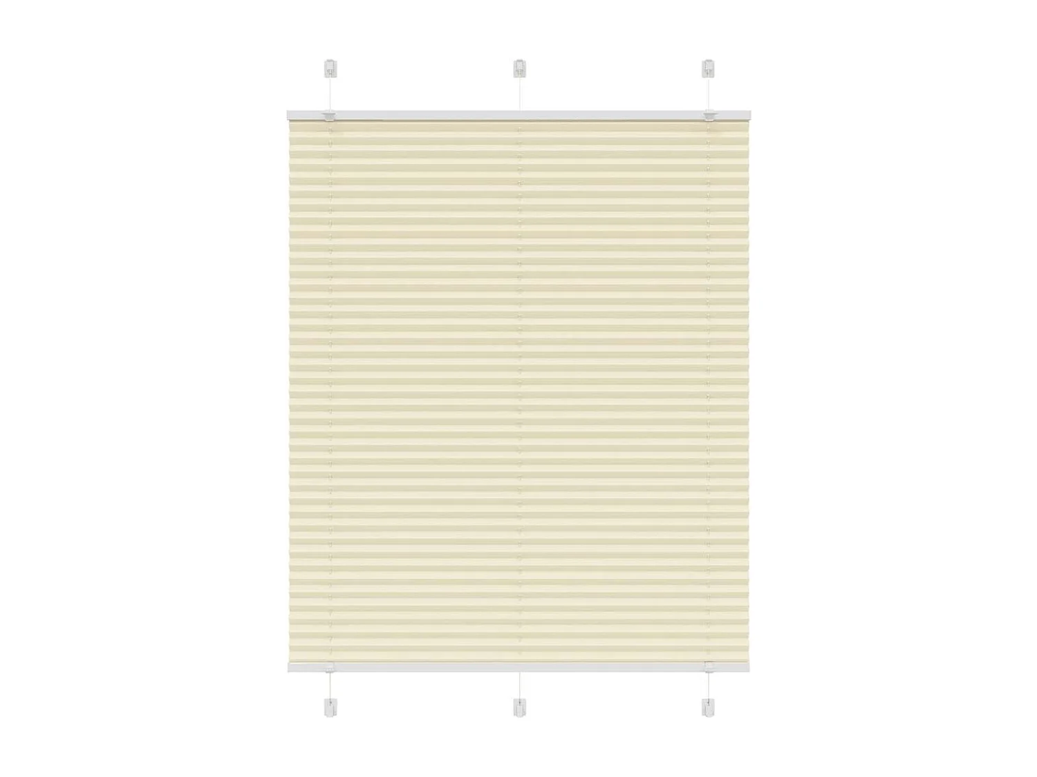 Crèmekleurige plisségordijn 105x150cm stofbreedte 104,4cm polyester