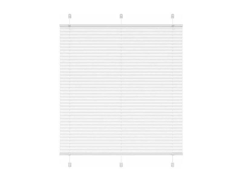 Witte plisségordijn 115x150cm stofbreedte 114,4cm polyester