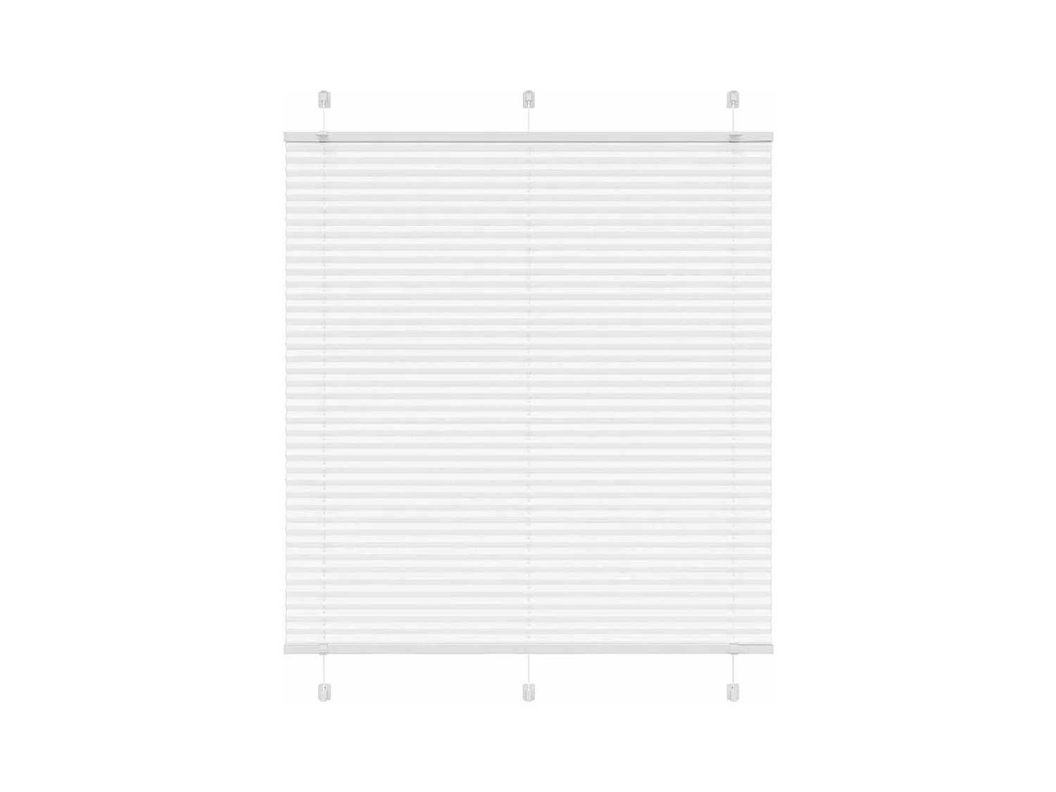 Tenda plissettata bianca 115x150cm larghezza tessuto 114,4cm poliestere