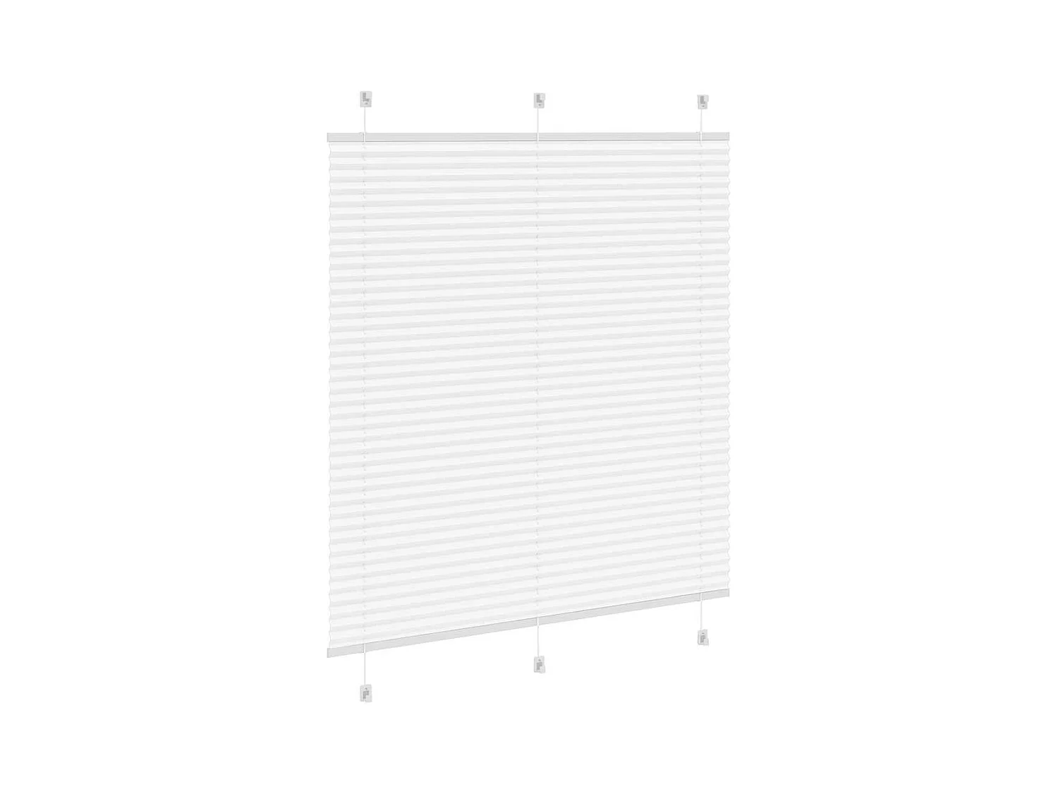 Store plissé blanc 115x150cm largeur du tissu 114,4cm polyester