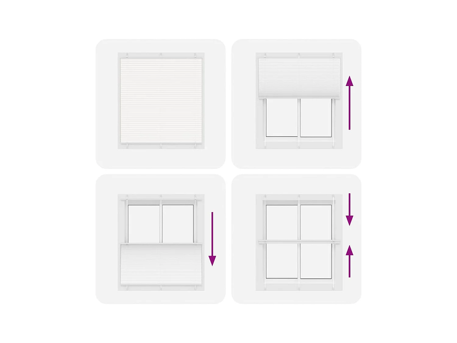 Store plissé blanc 115x150cm largeur du tissu 114,4cm polyester