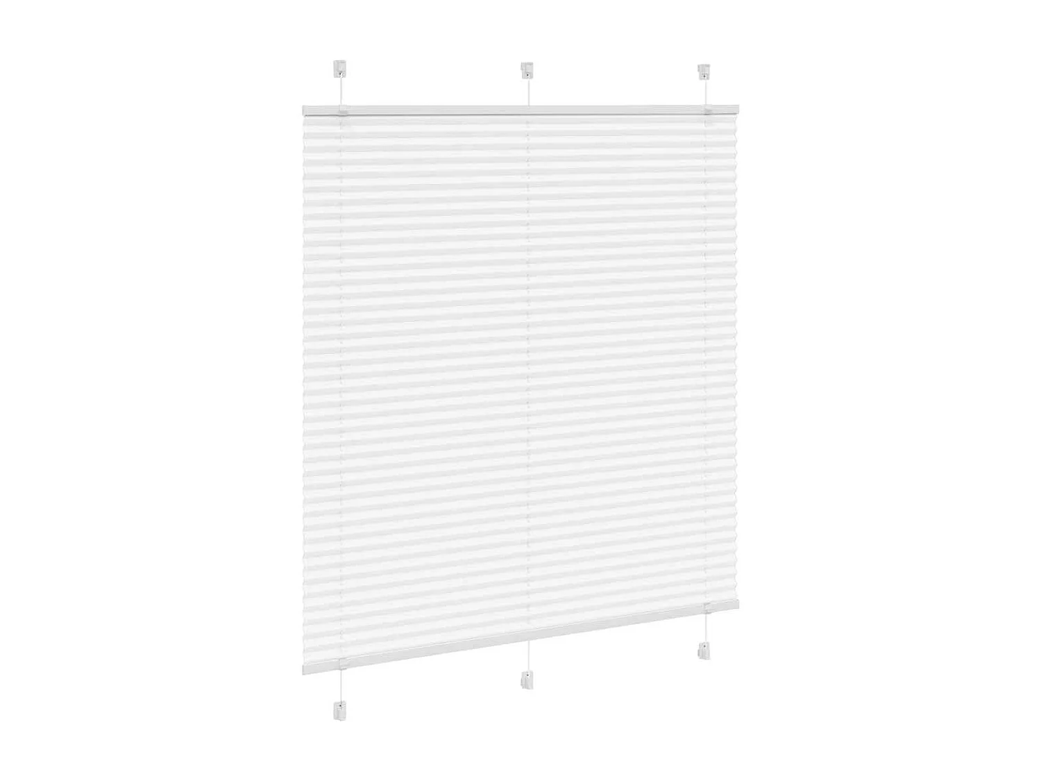 Witte plisségordijn 115x150cm stofbreedte 114,4cm polyester