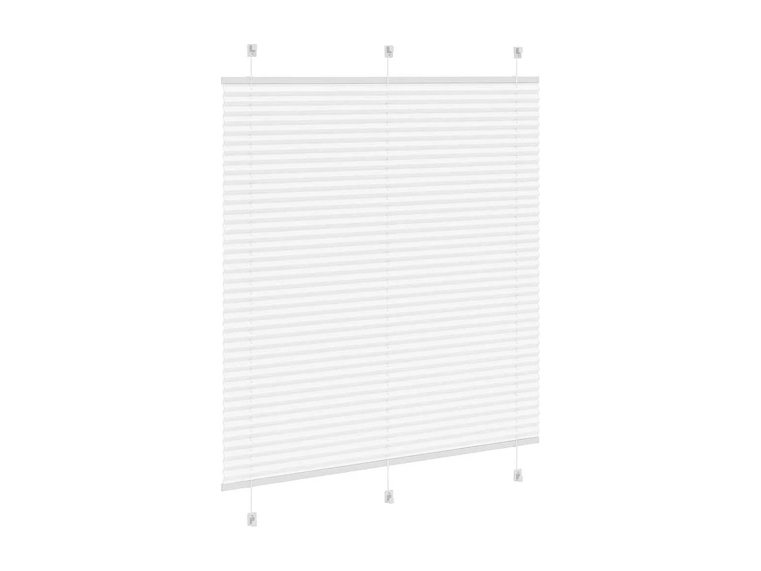 Witte plisségordijn 115x150cm stofbreedte 114,4cm polyester