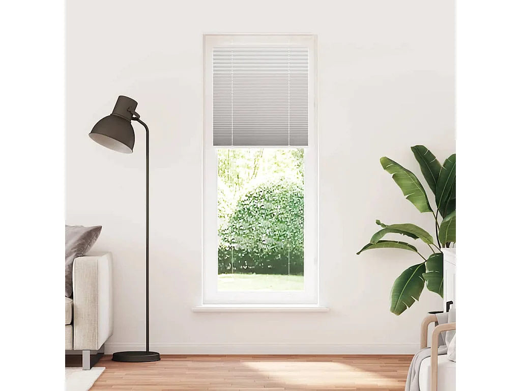 Store plissé gris clair 70x200 cm largeur du tissu 69,4 cm