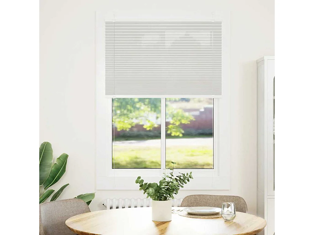 Store plissé gris clair 95x150 cm largeur du tissu 94,4 cm