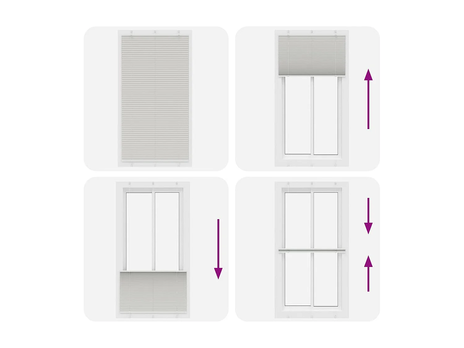 Store plissé gris clair 110x200cm largeur du tissu 109,4cm