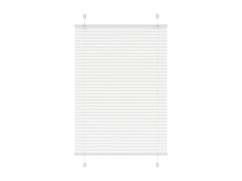 Tenda plissettata bianca 95x100 cm larghezza tessuto 94,4 cm poliestere