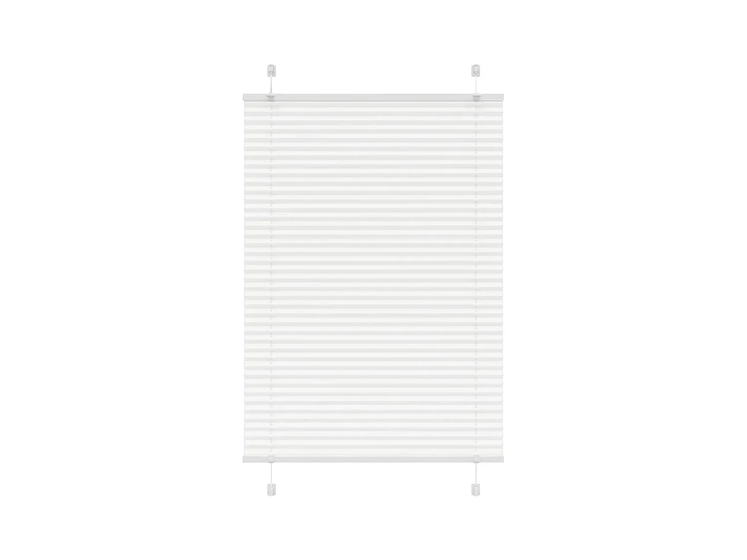 Tenda plissettata bianca 95x100 cm larghezza tessuto 94,4 cm poliestere