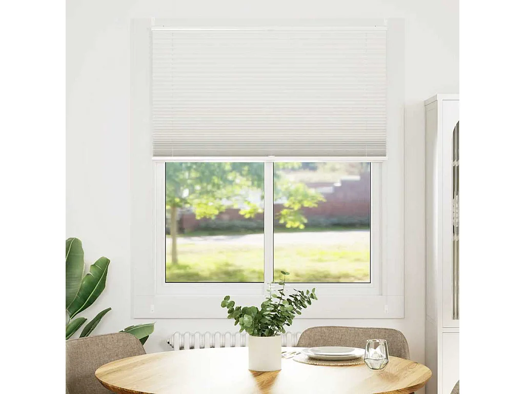 Estor plisado 100x125 cm Blanco