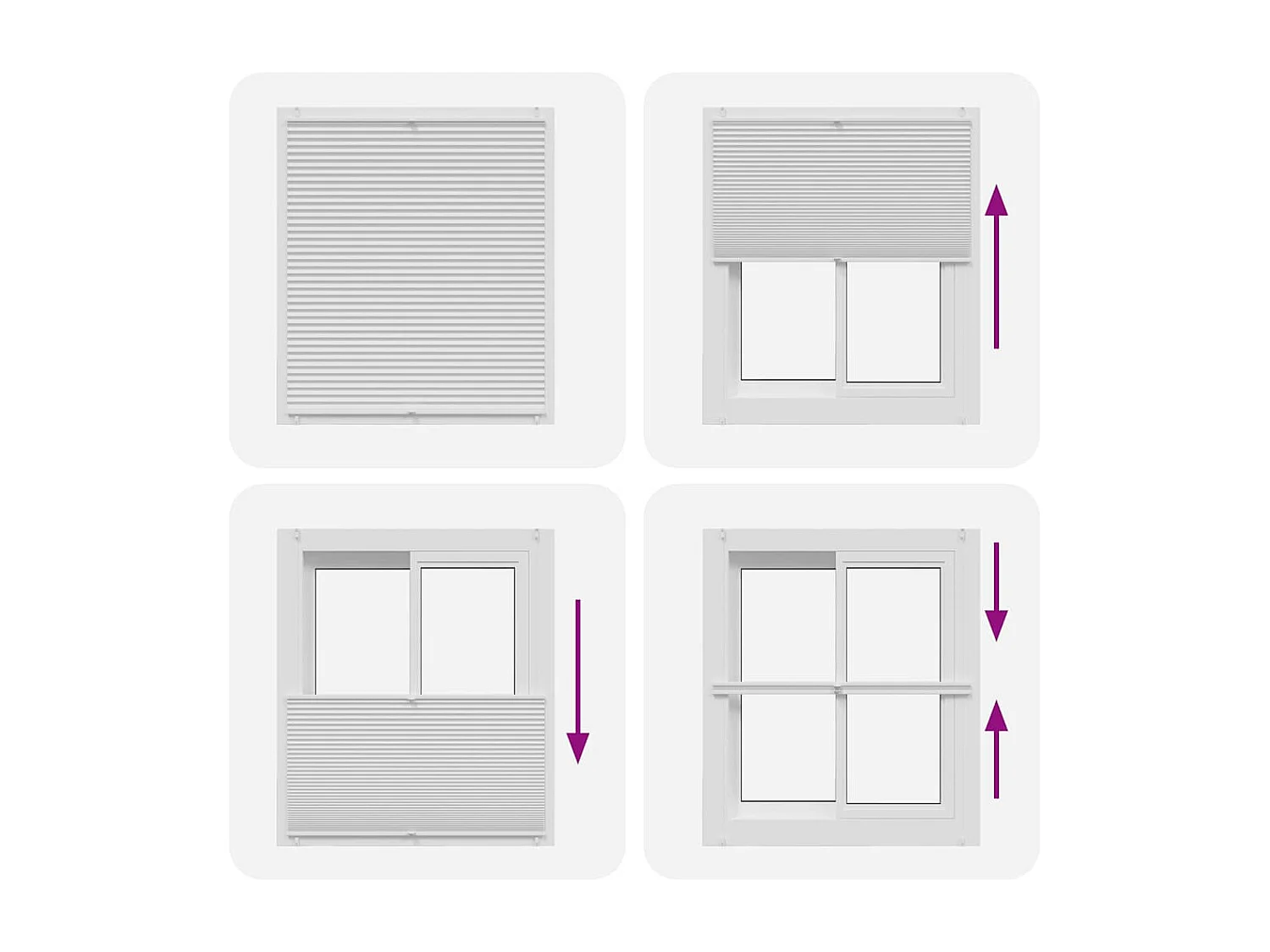 Estor plisado 100x125 cm Blanco