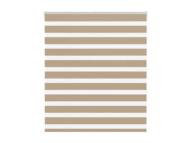 Zandbruin zebragordijnstof breedte 115,9 cm polyester